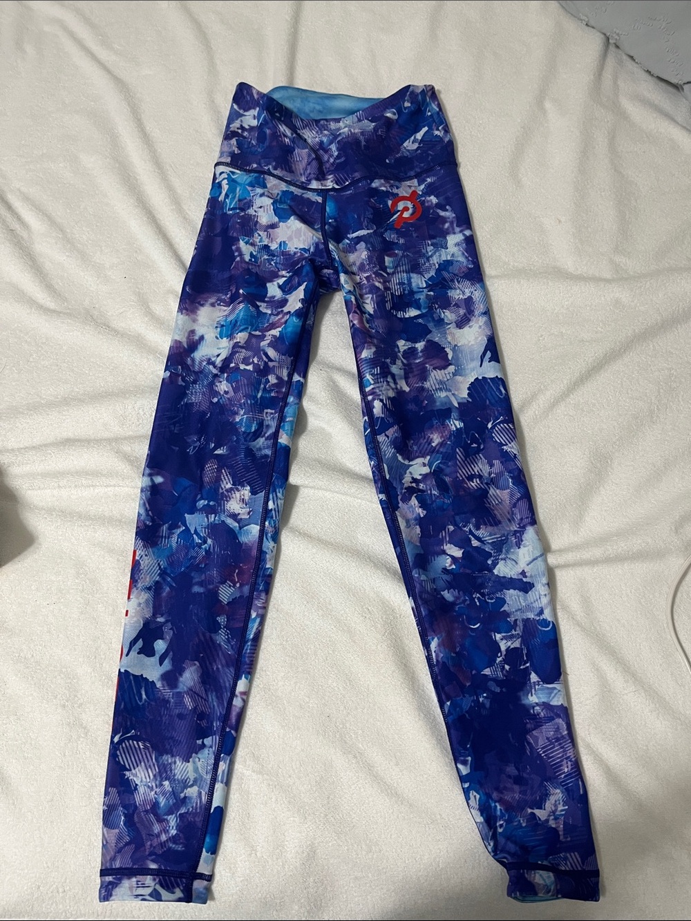 Peloton Blue & Purple Abstract Print Leggings